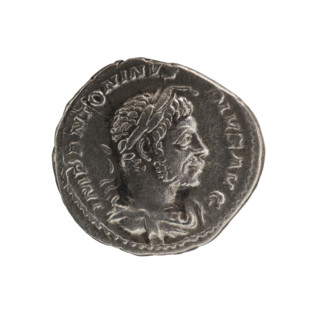 Denarius, Elagabalus (204–222; Roman emperor 218–222). Obverse: IMPANTONINVS PIVS AVG — Bust of