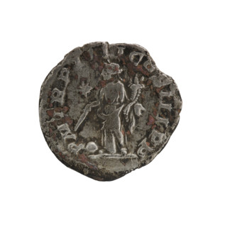 denarius, Elagabalus (204–222; Roman emperor 218–222). Roman imperial coin, 221. Obverse: IMP