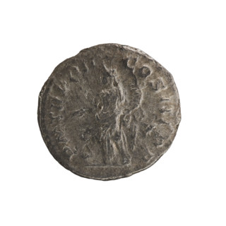 Denarius, Elagabalus (reigned 218–222), Roman Empire, iconography: Providentia. Obverse: IMP
