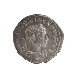 Denarius, Elagabalus (reigned 218–222). Obverse: IMP ANTONINVS PIVS AVG — Bust of Elagabalus with