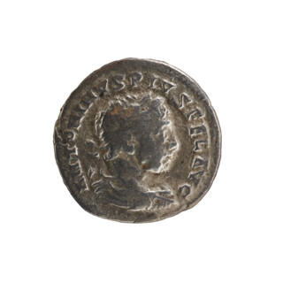 Denarius, Elagabalus (reigned 218–222). Obverse: ANTONINVS PIVS FEL AVG — bust of Elagabalus with