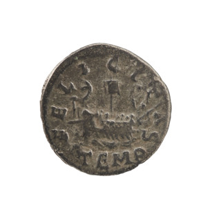 Denarius of Elagabalus (reigned 218–222). Obverse: ANTONINVS PIVS FEL AVG — bust of Elagabalus with