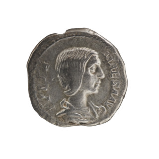 Denarius, Elagabalus (reigned 218–222), Julia Maesa (ca. 160–224; Augusta 218–224). Obverse: Draped