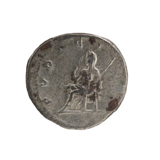 Denarius of Julia Maesa (ca. 160–224; Augusta 218–224), Roman Empire, ca. 218–223. Obverse: Draped