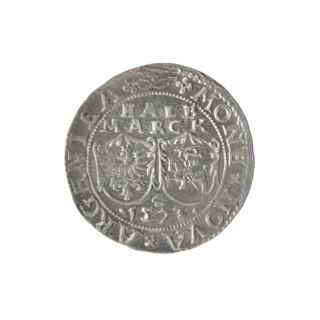 Livonian half-mark (half-fine), Sigismund II Augustus (king of Poland; 1544–1572) (interregnum).