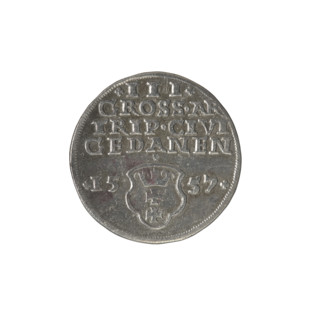 Gdansk trojak, Sigismund II Augustus (King of Poland; 1544–1572), Jagiellonian dynasty; royal bust;