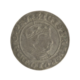 Gdansk grosz, Sigismund I the Old (King of Poland; 1506–1548). Polish coin, Jagiellon dynasty.