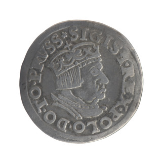 Gdansk trojak, Sigismund I the Old (King of Poland; 1506–1548), iconography: Polish coin, male
