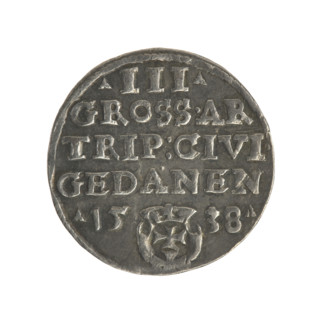 Gdansk troika, Sigismund I the Old (King of Poland; 1506–1548), iconography, Polish coin, male