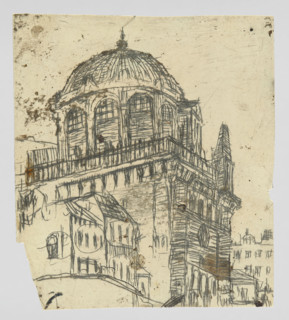 Architectural composition inspired by the finial of the bell tower of St. Anne's Church in Warsaw;