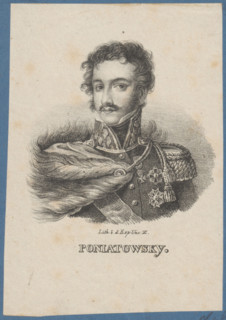 Portrait of Prince Józef Poniatowski; graphic artist Waclaw Lasocki (1837–1921); subject: Józef