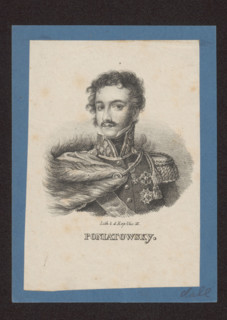 Portrait of Prince Józef Poniatowski; graphic artist Waclaw Lasocki (1837–1921); subject: Józef