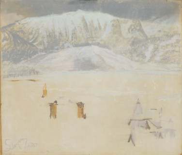 Winter in Zakopane, Leon Wyczólkowski (1852–1936), painter; 1905; pastel; height 58.7 cm, width 68