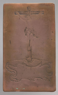 Crucifixion; graphic artist, Lohojsk; graphic composition depicting an image of Christ crucified;