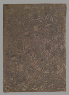 Floral ornament, graphic artist, Lohojsk. Possibly a matrix for embossing leather. Before 1850.