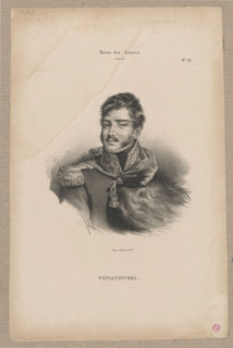 Portrait of Prince Józef Poniatowski, Julien, Bernard-Romain (1802–1871), graphic artist; ca. 1830,