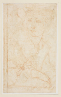 The Holy Trinity; verso: architectural sketch, Pordenone (1483 or 1484–1539). On the recto a