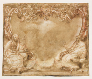 Allegory of the Catholic Faith; draughtsman: Carlo Maratti (1625–1713); painter: Pietro da Cortona