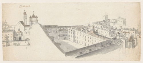 Innsbruck - Hofburg and Hofkirche from a bird's eye view, Ouden Allen, Folpert van (1635–1715),