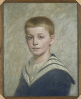 Portrait of a boy in a sailor suit, Krajewski, Marceli (1840–1920), painter, new attribution (AR),