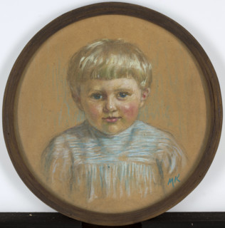 Portrait of a Child, K., M., painter, Kozniewska, Maria (1875–1968), painter, Ostrowski, Wladyslaw,