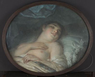 Sleeping Woman; painter: Anna Rajecka (ante 1762–1832); subject: dream, allegory of dream, female