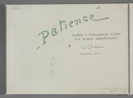 Solitaire - cards from the first two years of the European War, Tanski, Czeslaw (1862-1942),