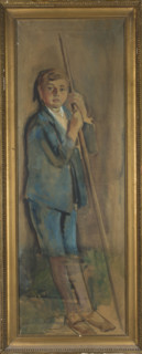 Portrait of a Boy in Blue — Julian Falat (1853–1929), painter; 1911; watercolor drawing; portrait