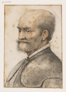 Bust of a Man in Armour, Lagneau, Nicolas (fl. ca. 1590–ca. 1610), draughtsman; crayon portrait;