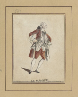 Actor in the role of the Marquis; draughtsman Janinet, Jean-François (1752–1814), after; character