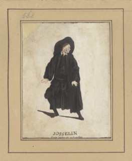 Actor in the role of Josselin in the play La coupe enchantée, draughtsman Janinet, Jean-François