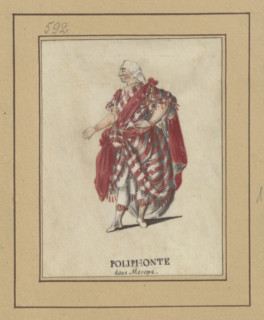 Actor in the role of Polyphonte in the play Merope; draughtsman: Janinet, Jean-François