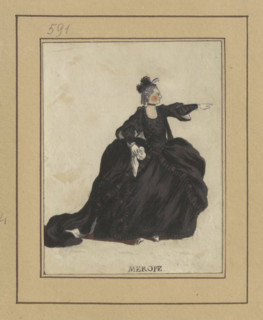Actress in the role of Merope; draughtsman Janinet, Jean-François (1752–1814); subject: actresses,