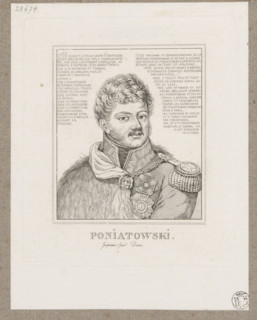 Portrait of Prince Józef Poniatowski; artists: Antoni Oleszczynski (1794–1879), Fabian Sarnecki