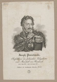 Portrait of Prince Józef Poniatowski; graphic artist; Józef Antoni Poniatowski (1763–1813);