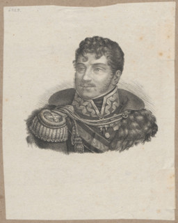 Portrait of Prince Józef Poniatowski; lithograph attributed to Józef Kosminski, lithographic