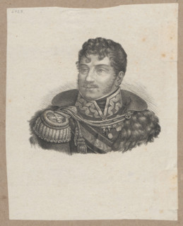 Portrait of Prince Józef Poniatowski; lithograph by Józef Kosminski (Warsaw; lithographic workshop;