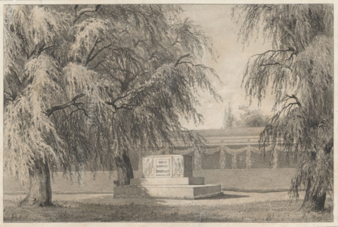 Monument erected to Prince Józef Poniatowski in Leipzig; lithograph by J.G. Fritzsche (lithographic