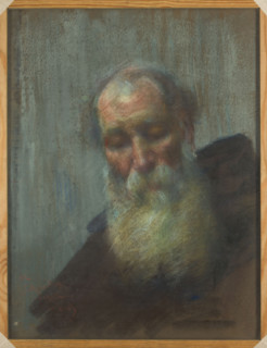 Portrait of a Bearded Old Man, Jan Miroslaw Peske (1870–1949), Polish/French. Male portrait study,