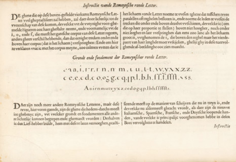 Description and writing example of the Roman round letter, Instruction of the Roman round letter,