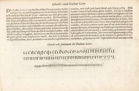 Description and writing example of the Fraktuer Letter, Instruction of the Fraktuer Letter,