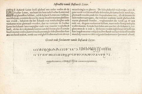 Instruction of the Bastard Letter, Description and writing example of the Bastard Letter,