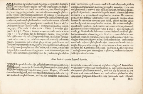 Instruction on writing Dutch letters (sixth continuation) and a short report on the running hands,