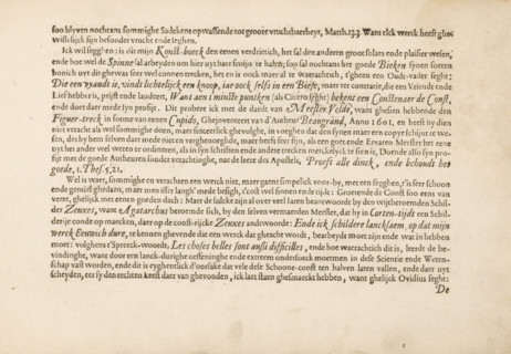 To the reader, page 3 of 4, To the const-lievenden leser, 't Magazin oft pac-huys der loffelycker