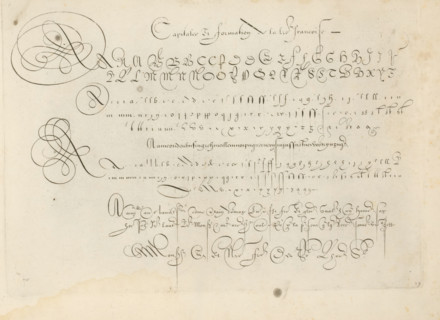 Capitale et formation de la l(et)tre francoise, Writing example: the French letter,