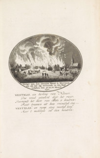 Fire in Westmaas, 1792, View of the severe fire in Westmaas as it appeared on the night between