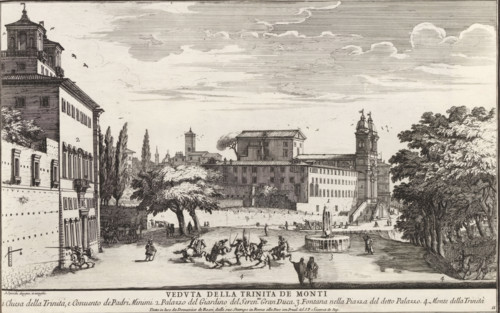Villa Medici and the Trinita dei Monti in Rome, Veduta della Trinita de Monti, Il quarti libro del