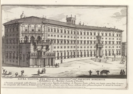 Altra veduta del Palazzo dell' ecc.mo sig.r prencipe Borghes, Palazzo Borghese in Rome, Il nuovo
