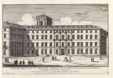 Palazzo Doria Pamphilj in Rome, Palazzo dell' ecc.mo sig.r prencipe Pamfilio su la Piazza del