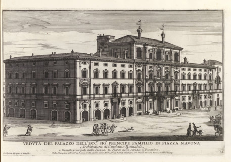 Palazzo Pamphilj in Rome, Veduta del Palazzo dell' ecc.mo sig.r prencipe Pamfilio in Piazza Navon,